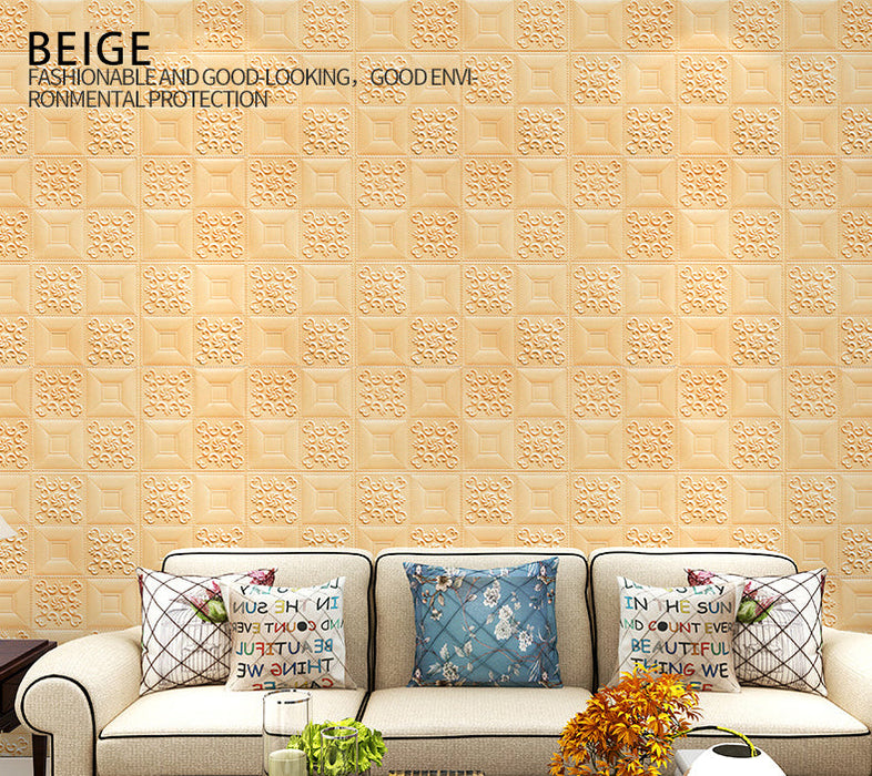 coloribbon beige peel and stick 3d wallpaper