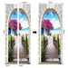 thes size of coloribbon peel and stick 3d seaside holiday style door sticker