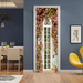 coloribbon creative peel and stick pvc 3d flowers door sticker