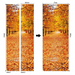 the size of coloribbon self-adhesive pvc 3d autumn leaves print door sticker
