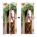 coloribbon peel and stick creative decorative pvc 3d simulation white horse door sticker
