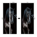 coloribbon peel and stick creative decorative pvc 3d black horse door sticker