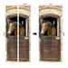 coloribbon peel and stick creative decorative pvc 3d simulation brown horse door sticke