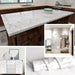Coloribbon pvc peel and stick simple white and grey marble wallpaper sticker