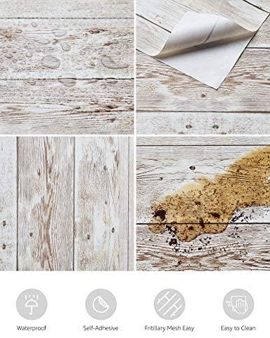 3D Vintage Imitation Wood Grain Wallpaper easy to clean