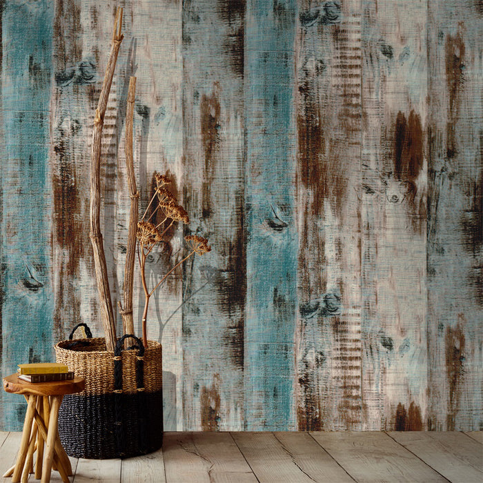 coloribbon decoration peel and stick wood grain wallpaper