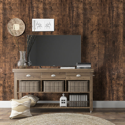 coloribbon self-adhesive dark brown wood grain wallpaper for living room