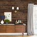 coloribbon peel and stick dark brown wood grain wall panel for living room