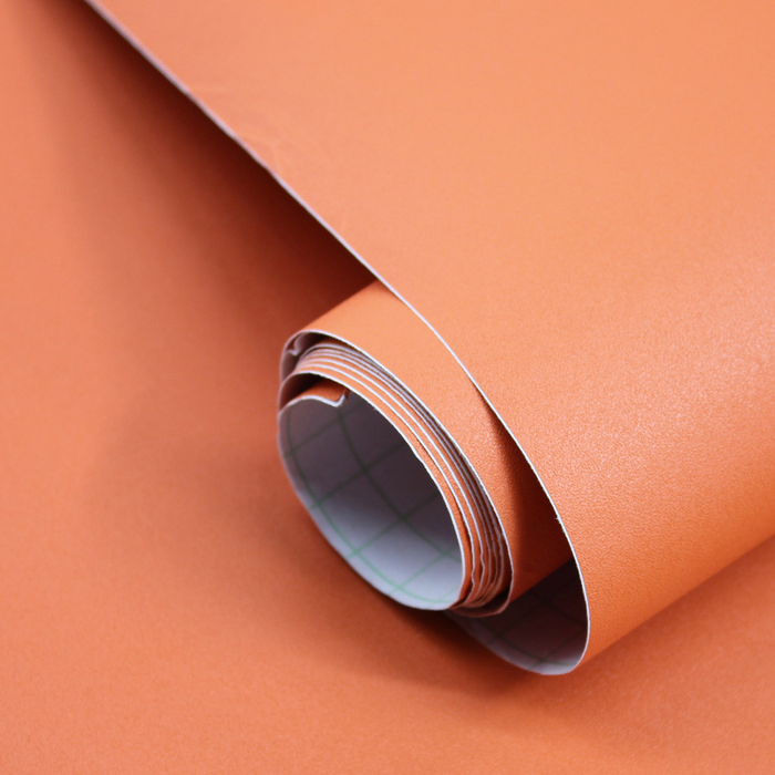 coloriboon self-adhesive simple thickened orange wallpaper