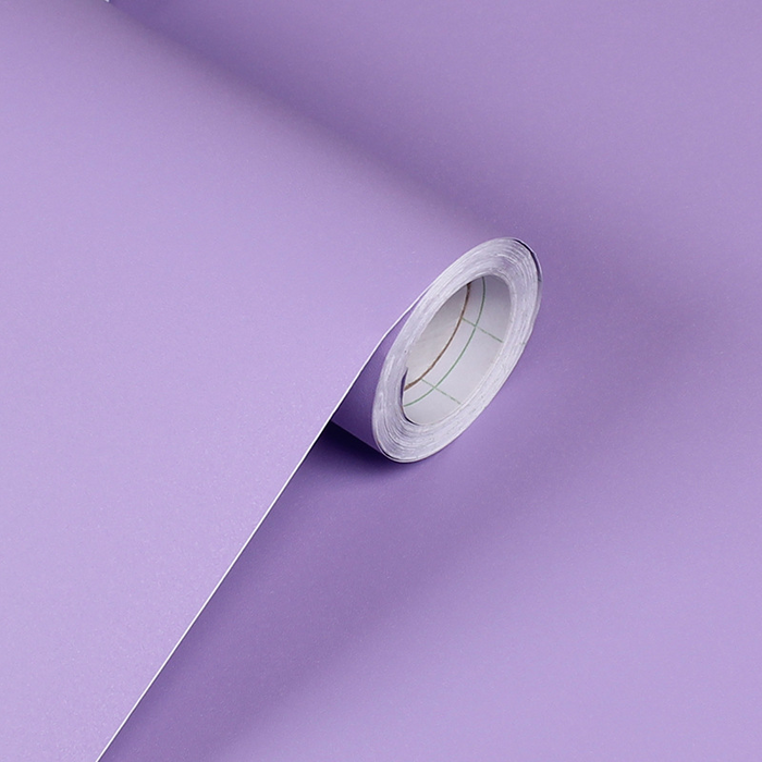 coloriboon self-adhesive simple thickened purple wallpaper