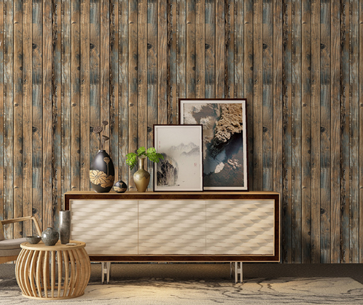 coloribbon peel and stick 3d wood grain vintage style wallpaper for living room