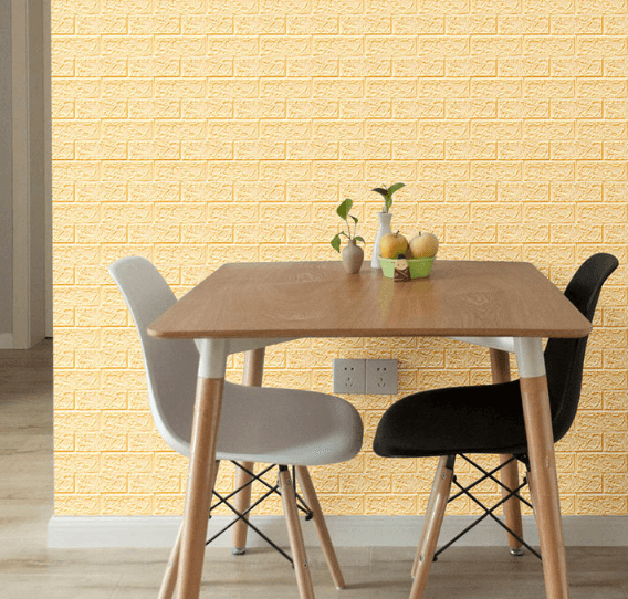 yellow textured wall panels 