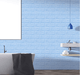blue textured wall panels 