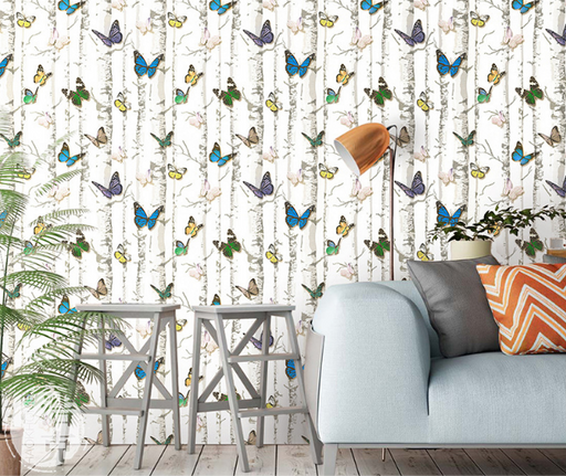 coloribbon peel and stick colorful butterfly pattern wallpaper for living space decoration ideas