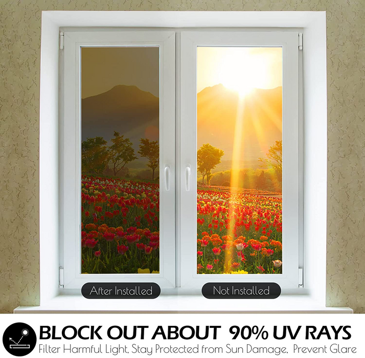 coloribbon glass sticker can block out about 90% UV rays