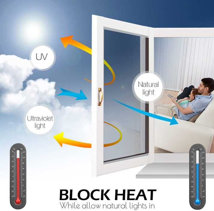 coloribbon glass film can block heat but allow natural lights in