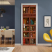 coloribbon 3d bookshelf design peel and stick door sticker for room decoration ideas