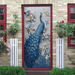 Creative Environmental Protection 3D Blue Peacock Door Sticker - Coloribbon