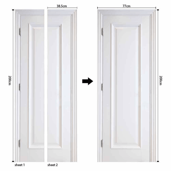 Creative Eco-Friendly 3D White Painted Wooden Door Sticker - Coloribbon
