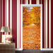 coloribbon self-adhesive pvc 3d autumn leaves print door sticker for living room