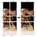coloribbon peel and stick creative decorative pvc 3d 4 horses door sticker
