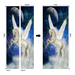 coloribbon peel and stick creative decorative pvc 3d white horse with wings door sticker