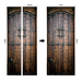 coloribbon creative 3d simulation wood door pattern art door sticker