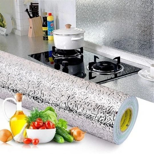 coloribbon silver kitchen waterproof and oilproof sticker