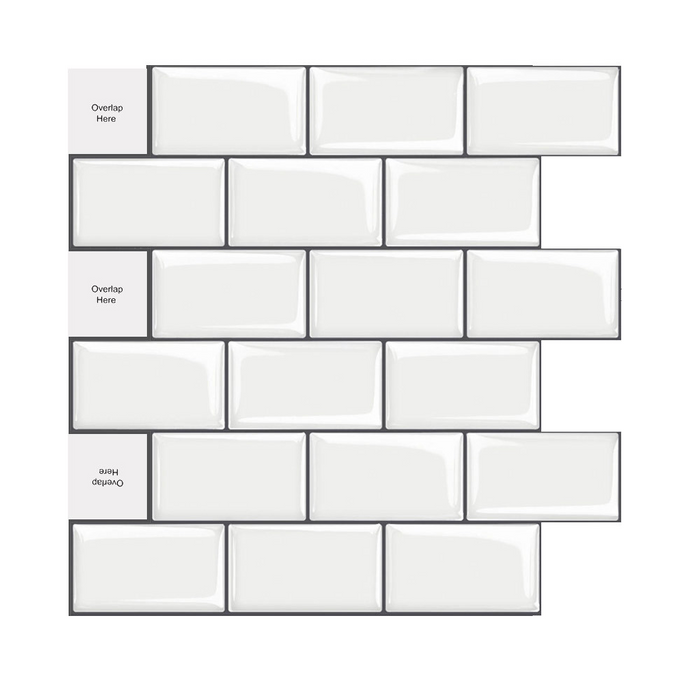 white backsplash wall panels