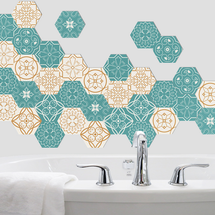 coloribbon peel and stick tiles for bathroom