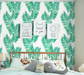coloribbon self-adhesive fresh green leaf pattern nordict style wallpaper for kid bedroom