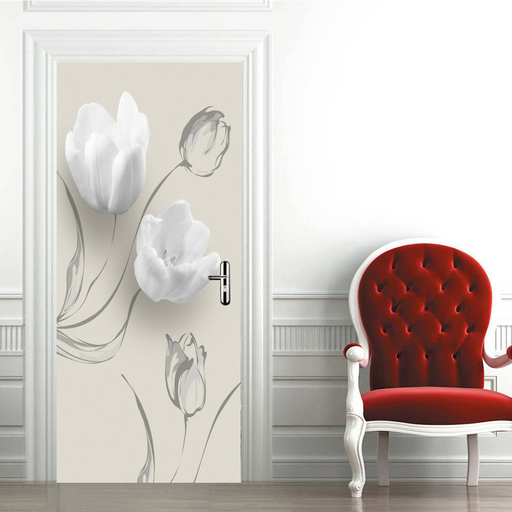 3D Tulip door decals