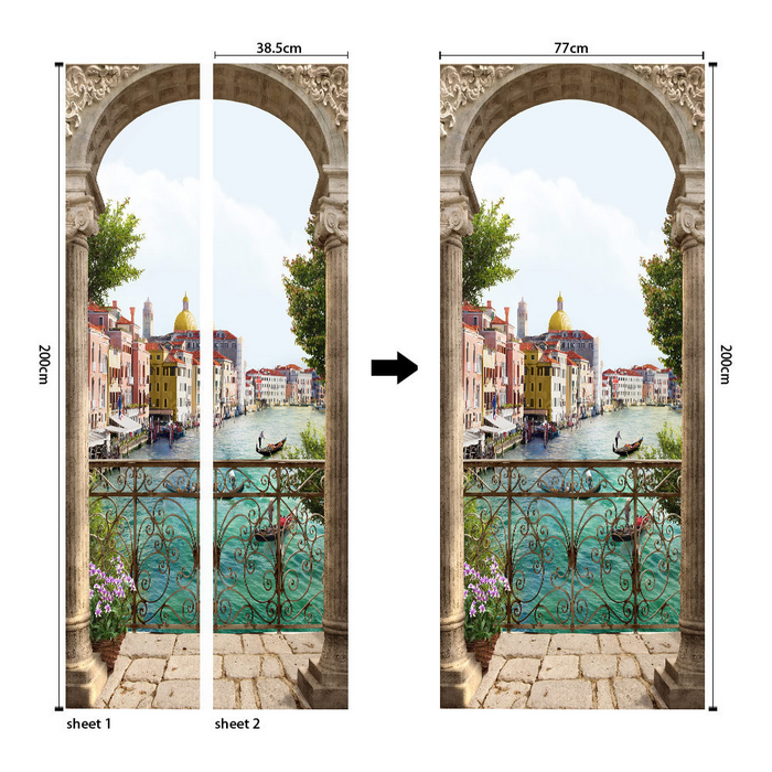 3D Venetian Door Sticker