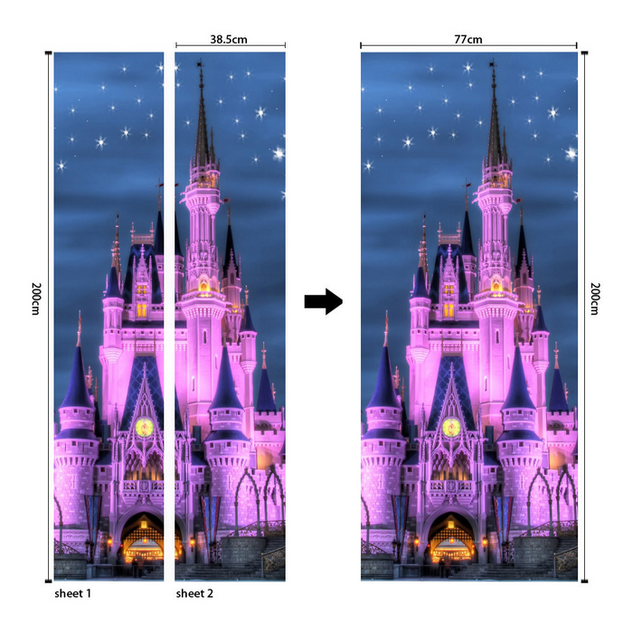 3D Luminous Castle Door Sticker
