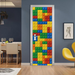 3D LEGO Modular door vinyl sticker