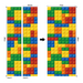 3D LEGO Modular Door Mural Sticker 