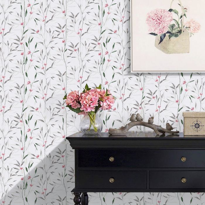 coloribbon flower pattern peel and stick wallpaper for living room wallpaper ideas
