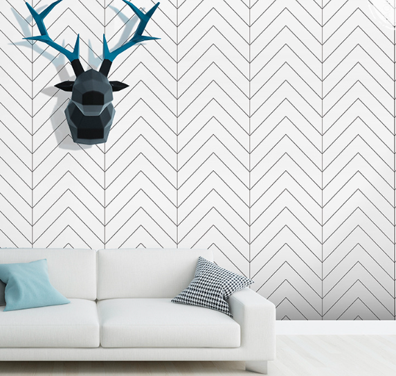 coloribbon peel and stick simple line geometric wallpaper