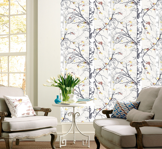 coloribbon peel and stick branches wall stickers in pastoral style