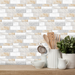 coloribbon peel and stick removable yellow and white simulation 3d brick tile sticker