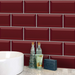 coloribbon 3d pvc waterproof ruby brick pattern tile sticker