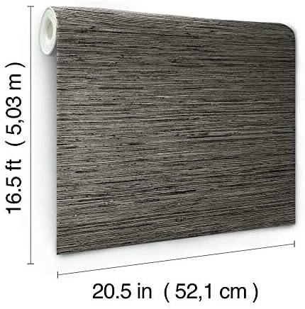 coloribbon dark brown grasscloth peel and stick wall panel