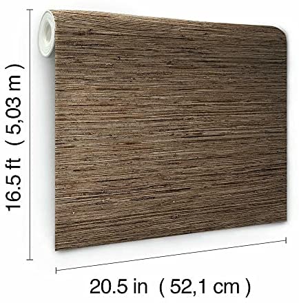 coloribbon brown grasscloth peel and stick wall panel