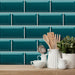 coloribbon peel and stick 3D turquoise creative waterproof wallpaper 