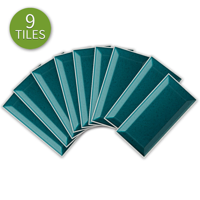 a package of 9pcs coloribbon 3d waterproof tile stickers