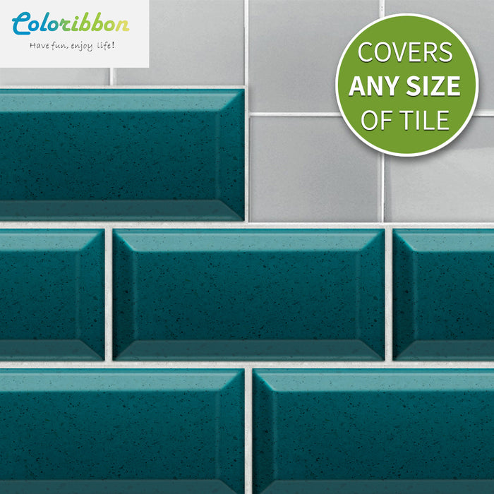 coloribbon peel and stick 3d turquoise waterproof tile sticker covers any size of your brick