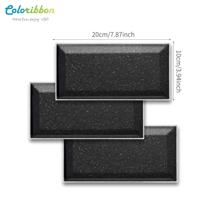 size of Black Terrazzo fireplace tile stickers