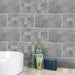 coloribbon 3d waterproof decorative dark grey cement tile stickers for bathroom