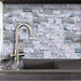 coloribbon peel and stick 3d grey brick tile stickers for kitchen